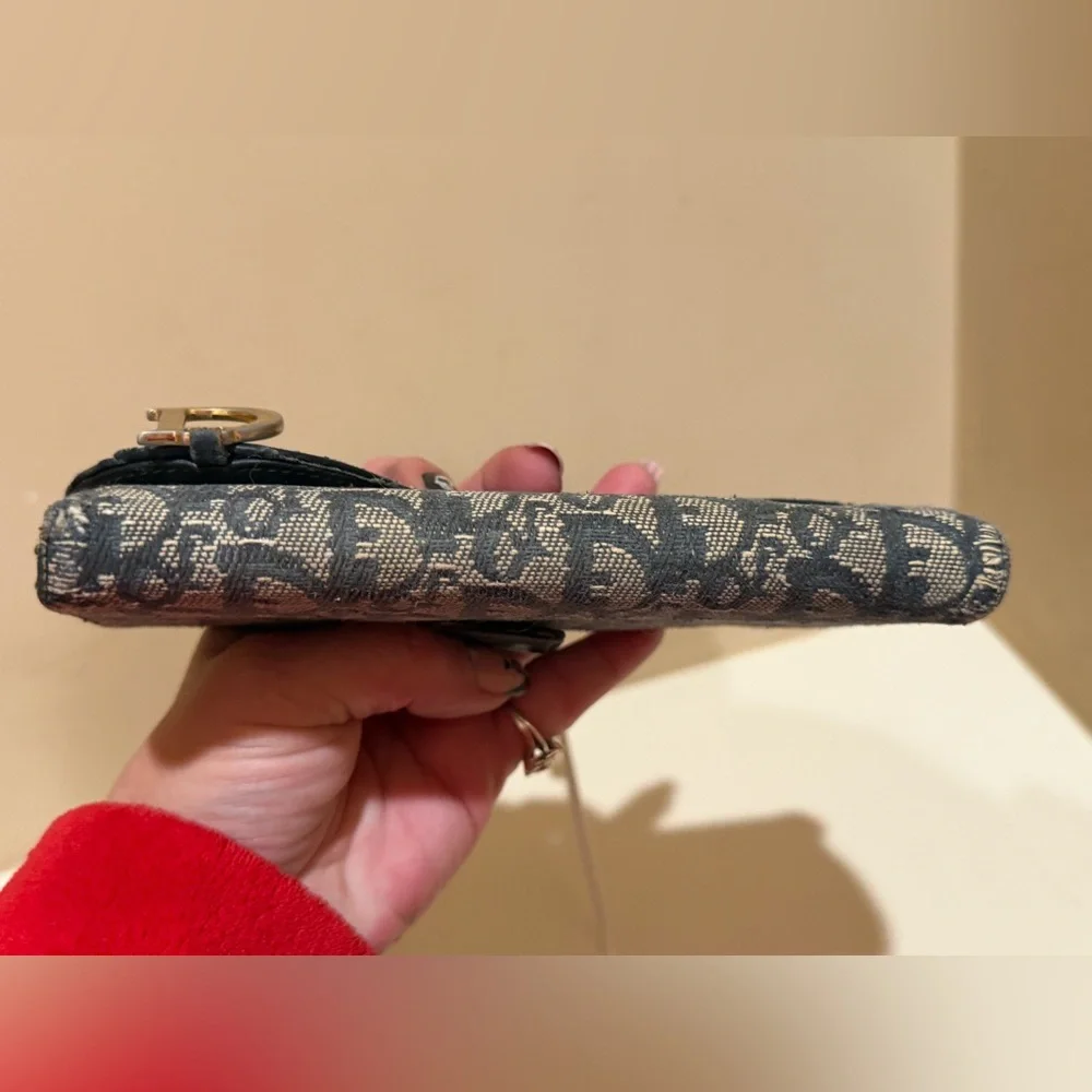 Dior Denim Trotter Saddle Long Wallet